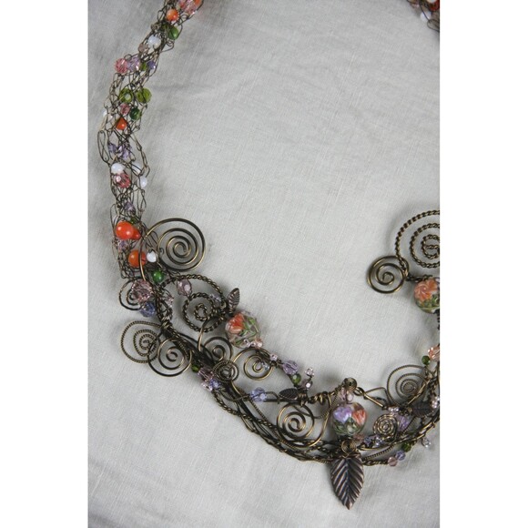 Vicki Davis Glorious Day twisted wire and beaded necklace with certificate - Picture 3 of 6